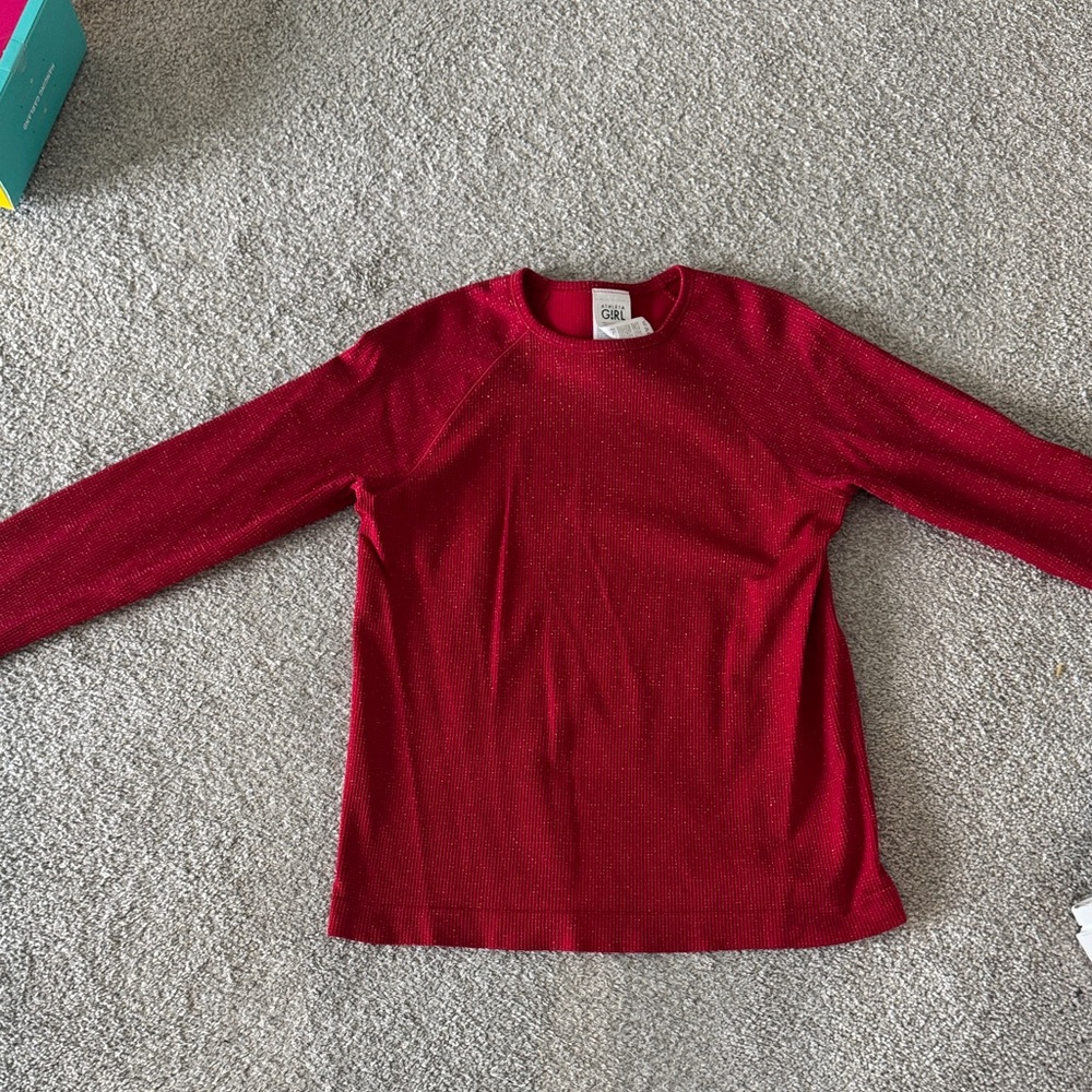 Athleta Kids Red Long Sleeve Top